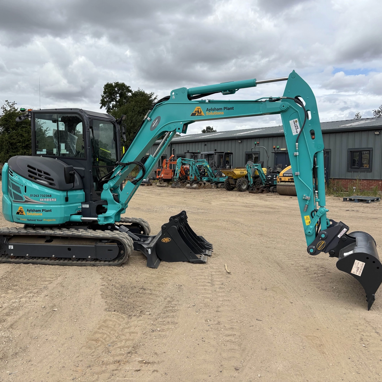 Kobelco SK58SRX-7 Mini Excavator on-site.