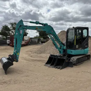 Kobelco SK58SRX-7 Mini Excavator on-site.