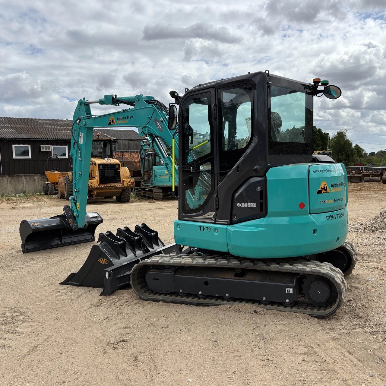 Kobelco SK58SRX-7 Mini Excavator on-site.
